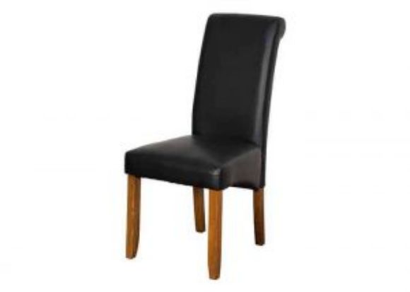 Picture of Roll Top Dining Chair, Black