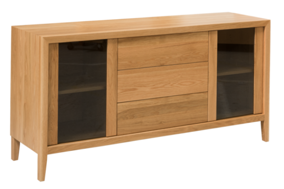 Picture of Attra Buffet 1600 3 Drws/2 Glass Doors - Legs