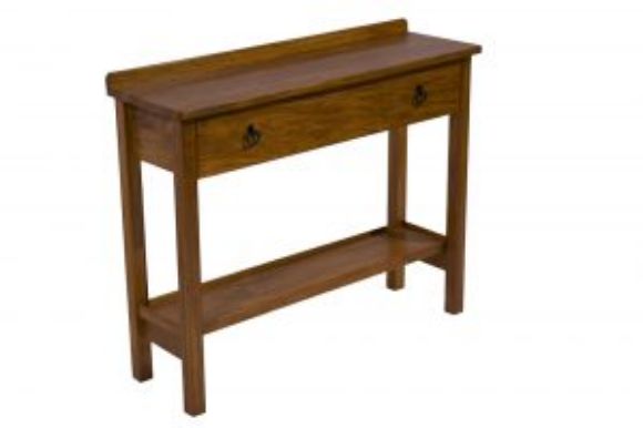 Picture of Kaimai Recycled Rimu Hall Table One Drawer
