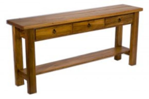 Picture of Kaimai Recycled Rimu Hall Table Three Drawer